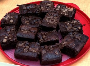 A\J's famous beer brownies, made by publisher Marcia Ruby.